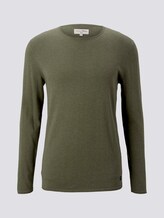 Langarmshirt in Melange-Optik - Männer - soft green melange Langarmshirt in Melange-Optik - Männer - soft green melange - 7 - TOM TAILOR Denim