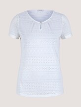 T-Shirt mit Strukturmuster - Frauen - Whisper White T-Shirt mit Strukturmuster - Frauen - Whisper White - 7 - TOM TAILOR