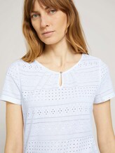T-Shirt mit Strukturmuster - Frauen - Whisper White T-Shirt mit Strukturmuster - Frauen - Whisper White - 9 - TOM TAILOR