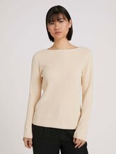 Ripp Pullover mit Bio-Baumwolle - Frauen - smooth light sand Ripp Pullover mit Bio-Baumwolle - Frauen - smooth light sand - 1 - TOM TAILOR