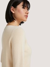 Ripp Pullover mit Bio-Baumwolle - Frauen - smooth light sand Ripp Pullover mit Bio-Baumwolle - Frauen - smooth light sand - 9 - TOM TAILOR
