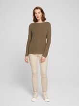 Pullover mit Bio-Baumwolle - Frauen - dark sepia Pullover mit Bio-Baumwolle - Frauen - dark sepia - 3 - TOM TAILOR