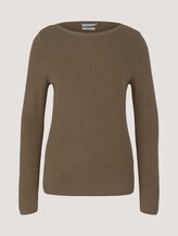 Pullover mit Bio-Baumwolle - Frauen - dark sepia Pullover mit Bio-Baumwolle - Frauen - dark sepia - 7 - TOM TAILOR