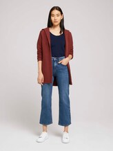 Hooded cardigan - Women - dark maroon red Hooded cardigan - Women - dark maroon red - 3 - TOM TAILOR