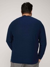 Sweatshirt in Melange Optik - Männer - Dark Blue Sweatshirt in Melange Optik - Männer - Dark Blue - 2 - Men Plus