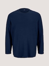 Sweatshirt in Melange Optik - Männer - Dark Blue Sweatshirt in Melange Optik - Männer - Dark Blue - 7 - Men Plus