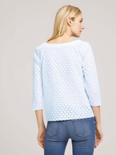 Carmen Bluse mit Lochstickerei - Frauen - White Carmen Bluse mit Lochstickerei - Frauen - White - 2 - TOM TAILOR