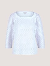 Carmen Bluse mit Lochstickerei - Frauen - White Carmen Bluse mit Lochstickerei - Frauen - White - 7 - TOM TAILOR