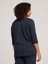 Dotted blouse with LENZING ™ ECOVERO ™ - Women - navy brown dot Dotted blouse with LENZING ™ ECOVERO ™ - Women - navy brown dot - 2 - My True Me