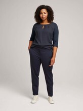 Dotted blouse with LENZING ™ ECOVERO ™ - Women - navy brown dot Dotted blouse with LENZING ™ ECOVERO ™ - Women - navy brown dot - 3 - My True Me