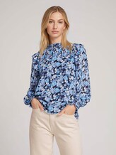 Patterned blouse - Women - blue flower print Patterned blouse - Women - blue flower print - 5 - TOM TAILOR Denim