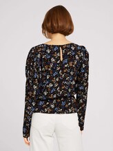 Bluse mit Ballonärmeln - Frauen - black blue flower print Bluse mit Ballonärmeln - Frauen - black blue flower print - 2 - TOM TAILOR Denim