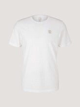 Basic T-Shirt mit Bio-Baumwolle - Männer - Off White Basic T-Shirt mit Bio-Baumwolle - Männer - Off White - 7 - TOM TAILOR