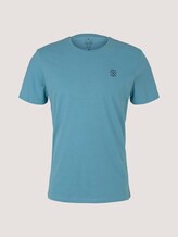 Basic T-Shirt - Männer - smokey aqua Basic T-Shirt - Männer - smokey aqua - 7 - TOM TAILOR