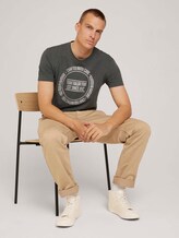 Print T-Shirt - Männer - Dark Grey Melange Print T-Shirt - Männer - Dark Grey Melange - 5 - TOM TAILOR