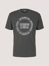 Print T-Shirt - Männer - Dark Grey Melange Print T-Shirt - Männer - Dark Grey Melange - 7 - TOM TAILOR