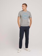 Print t-shirt - Men - Middle Grey Melange Print t-shirt - Men - Middle Grey Melange - 3 - TOM TAILOR