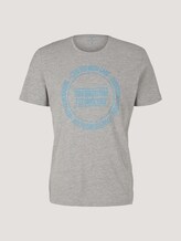 Print t-shirt - Men - Middle Grey Melange Print t-shirt - Men - Middle Grey Melange - 7 - TOM TAILOR