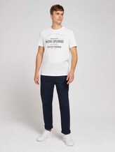 Print t-shirt with organic cotton - Men - Off White Print t-shirt with organic cotton - Men - Off White - 3 - TOM TAILOR