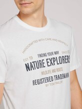 Print t-shirt with organic cotton - Men - Off White Print t-shirt with organic cotton - Men - Off White - 9 - TOM TAILOR