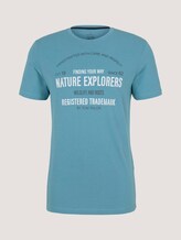 Print T-Shirt mit Bio-Baumwolle - Männer - smokey aqua Print T-Shirt mit Bio-Baumwolle - Männer - smokey aqua - 7 - TOM TAILOR