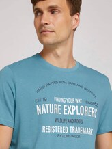 Print T-Shirt mit Bio-Baumwolle - Männer - smokey aqua Print T-Shirt mit Bio-Baumwolle - Männer - smokey aqua - 9 - TOM TAILOR