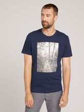 T-Shirt mit Fotoprint aus Bio-Baumwolle - Männer - Sky Captain Blue T-Shirt mit Fotoprint aus Bio-Baumwolle - Männer - Sky Captain Blue - 1 - TOM TAILOR