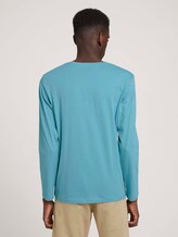 Basic long-sleeved shirt made of organic cotton - Men - smokey aqua Basic long-sleeved shirt made of organic cotton - Men - smokey aqua - 2 - TOM TAILOR