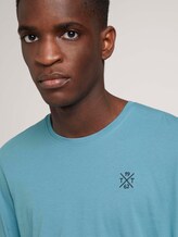 Basic long-sleeved shirt made of organic cotton - Men - smokey aqua Basic long-sleeved shirt made of organic cotton - Men - smokey aqua - 9 - TOM TAILOR