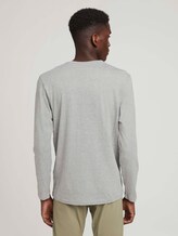 Biologisch katoenen shirt met lange mouwen en print - Mannen - Middle Grey Melange Biologisch katoenen shirt met lange mouwen en print - Mannen - Middle Grey Melange - 2 - TOM TAILOR