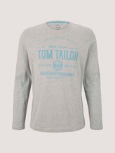 Biologisch katoenen shirt met lange mouwen en print - Mannen - Middle Grey Melange Biologisch katoenen shirt met lange mouwen en print - Mannen - Middle Grey Melange - 7 - TOM TAILOR