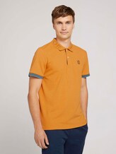 Poloshirt met kraagdetail - Mannen - yellow white base melange Poloshirt met kraagdetail - Mannen - yellow white base melange - 1 - TOM TAILOR
