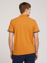 Poloshirt met kraagdetail - Mannen - yellow white base melange Poloshirt met kraagdetail - Mannen - yellow white base melange - 2 - TOM TAILOR