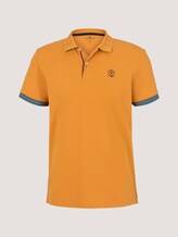 Poloshirt met kraagdetail - Mannen - yellow white base melange Poloshirt met kraagdetail - Mannen - yellow white base melange - 7 - TOM TAILOR