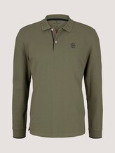 Polo Langarmshirt - Männer - Oak Leaf Green Polo Langarmshirt - Männer - Oak Leaf Green - 7 - TOM TAILOR