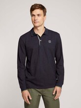 Polo Langarmshirt - Männer - sky captain blue white melange Polo Langarmshirt - Männer - sky captain blue white melange - 1 - TOM TAILOR