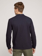 Polo Langarmshirt - Männer - sky captain blue white melange Polo Langarmshirt - Männer - sky captain blue white melange - 2 - TOM TAILOR