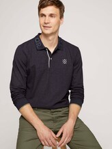 Polo Langarmshirt - Männer - sky captain blue white melange Polo Langarmshirt - Männer - sky captain blue white melange - 5 - TOM TAILOR