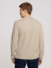 Polo Langarmshirt - Männer - cosy soft beige melange Polo Langarmshirt - Männer - cosy soft beige melange - 2 - TOM TAILOR