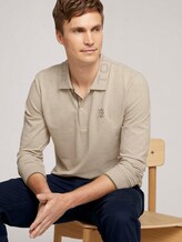 Polo Langarmshirt - Männer - cosy soft beige melange Polo Langarmshirt - Männer - cosy soft beige melange - 5 - TOM TAILOR