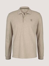 Polo Langarmshirt - Männer - cosy soft beige melange Polo Langarmshirt - Männer - cosy soft beige melange - 7 - TOM TAILOR