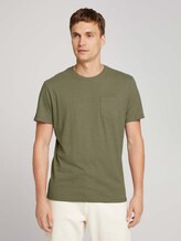 T-Shirt mit Bio-Baumwolle - Männer - Light Oak Leaf Melange T-Shirt mit Bio-Baumwolle - Männer - Light Oak Leaf Melange - 1 - TOM TAILOR