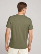 T-Shirt mit Bio-Baumwolle - Männer - Light Oak Leaf Melange T-Shirt mit Bio-Baumwolle - Männer - Light Oak Leaf Melange - 2 - TOM TAILOR