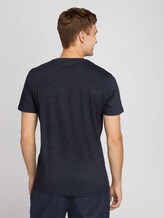 T-Shirt mit Bio-Baumwolle - Männer - sky captain blue white melange T-Shirt mit Bio-Baumwolle - Männer - sky captain blue white melange - 2 - TOM TAILOR