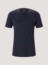 T-Shirt mit Bio-Baumwolle - Männer - sky captain blue white melange T-Shirt mit Bio-Baumwolle - Männer - sky captain blue white melange - 7 - TOM TAILOR