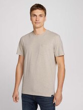 T-Shirt mit Bio-Baumwolle - Männer - cosy soft beige melange T-Shirt mit Bio-Baumwolle - Männer - cosy soft beige melange - 1 - TOM TAILOR