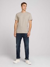 T-Shirt mit Bio-Baumwolle - Männer - cosy soft beige melange T-Shirt mit Bio-Baumwolle - Männer - cosy soft beige melange - 3 - TOM TAILOR