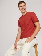 T-shirt van biologisch katoen - Mannen - chili red white melange T-shirt van biologisch katoen - Mannen - chili red white melange - 5 - TOM TAILOR
