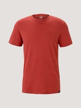 T-shirt van biologisch katoen - Mannen - chili red white melange T-shirt van biologisch katoen - Mannen - chili red white melange - 7 - TOM TAILOR