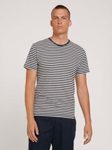 Gestreept t-shirt van biologisch katoen - Mannen - navy melange stripe Gestreept t-shirt van biologisch katoen - Mannen - navy melange stripe - 1 - TOM TAILOR